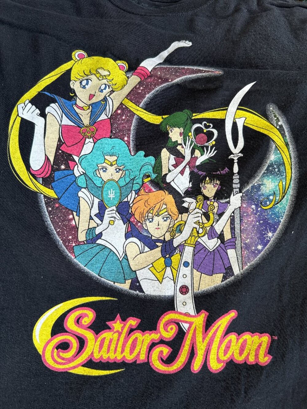 Sailor Moon Inner Senshi Men's Black T Shirt Size Small Toei Animation Naoko Tak